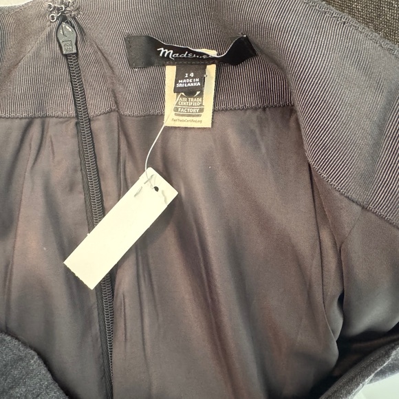 NWT Madewell Dark Gray Flannel Pleated Maxi Skirt SZ 14 - Picture 7 of 7